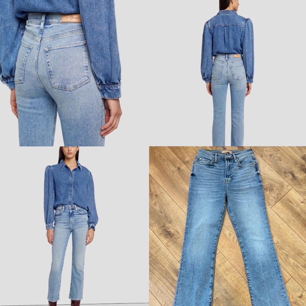 7 for all mankind luxe vintage crop- Size 27. BNWT!